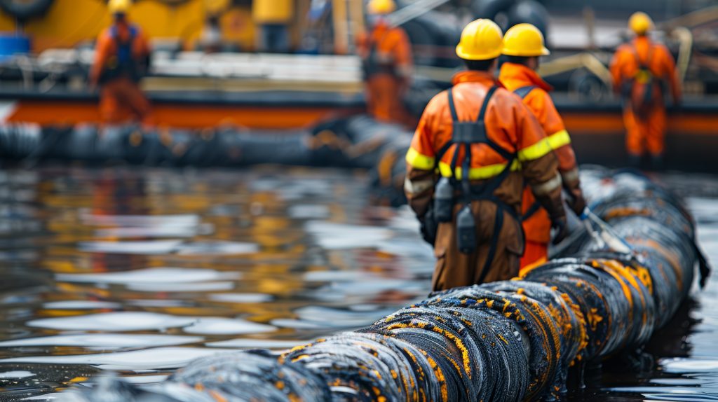 Oil spill cleanup. Real-time oil spill response, focusing on preparedness and environmental stewardship